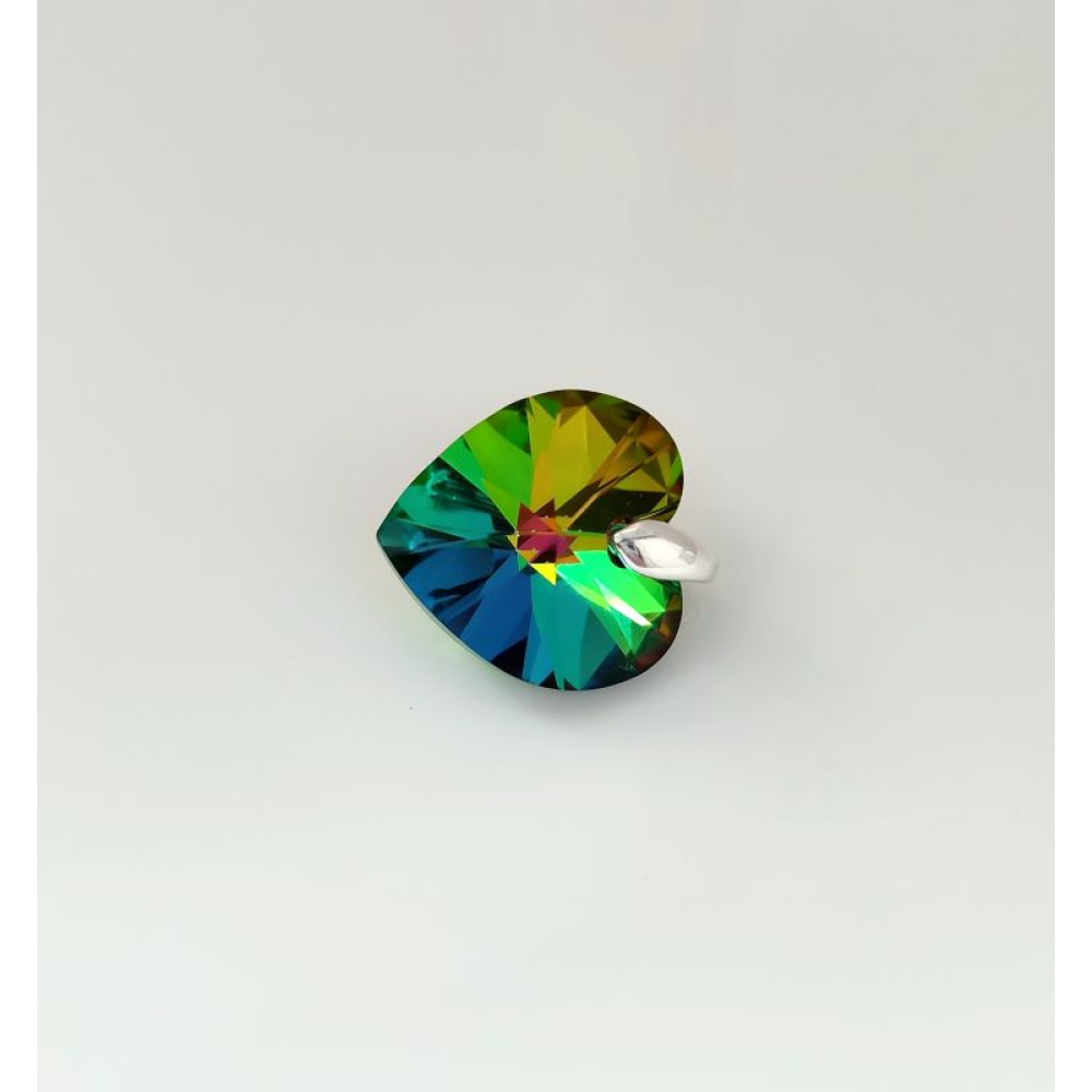 Підвіска серце 18мм Swarovski Vitrail Medium