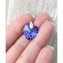 Підвіска серце 14мм Swarovski Heliotrope