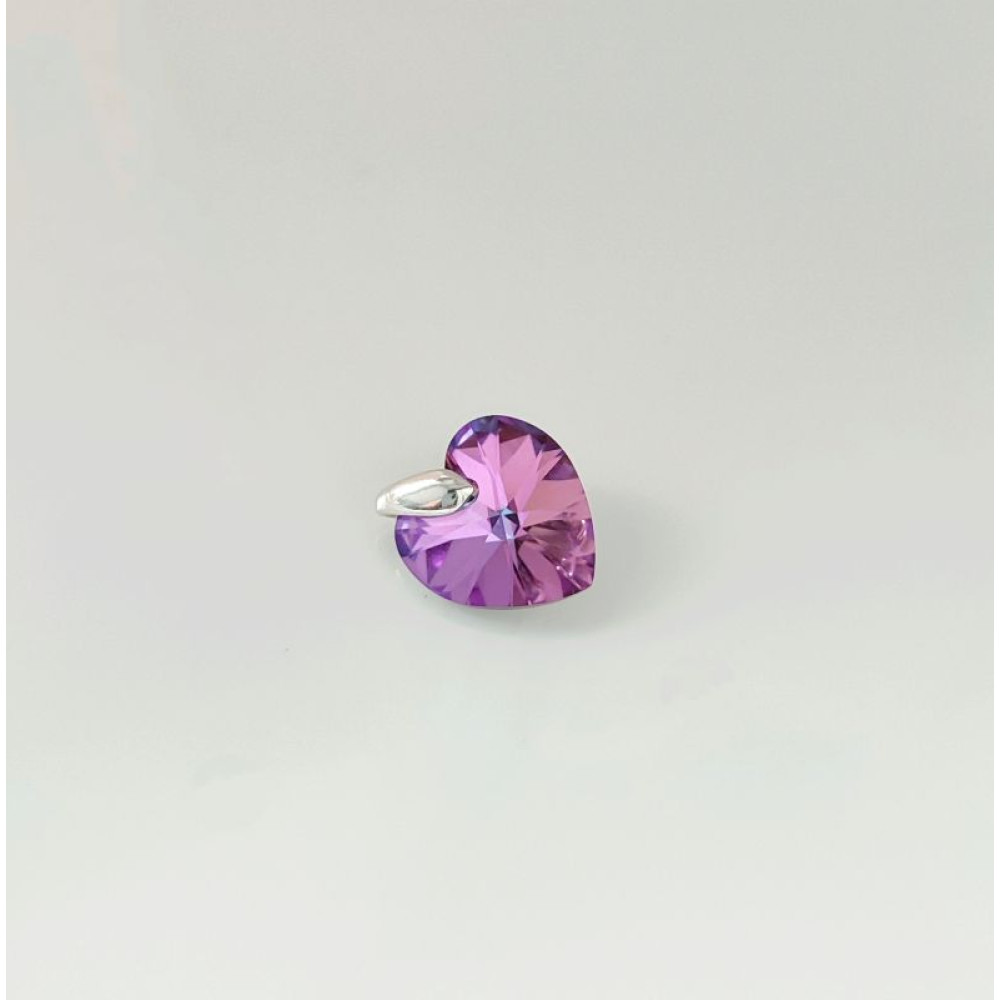 Підвіска серце 14мм Swarovski Vitrail Light