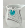 Підвіска серце 18мм Swarovski Blue Zircon