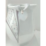 Підвіска серце 18мм Swarovski White Opal