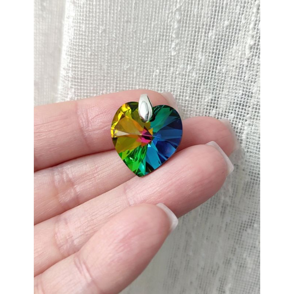 Підвіска серце 18мм Swarovski Vitrail Medium