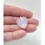 Підвіска серце 18мм Swarovski White Opal