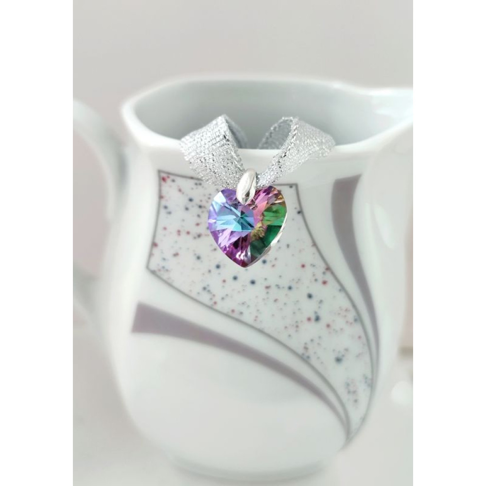 Підвіска серце 14мм Swarovski Vitrail Light