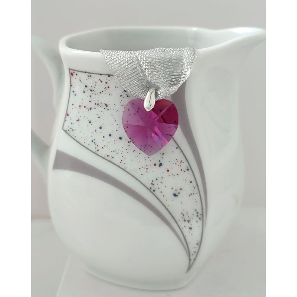 Підвіска серце 18мм Swarovski Fuchsia