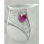 Підвіска серце 18мм Swarovski Fuchsia