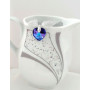 Підвіска серце 14мм Swarovski Heliotrope