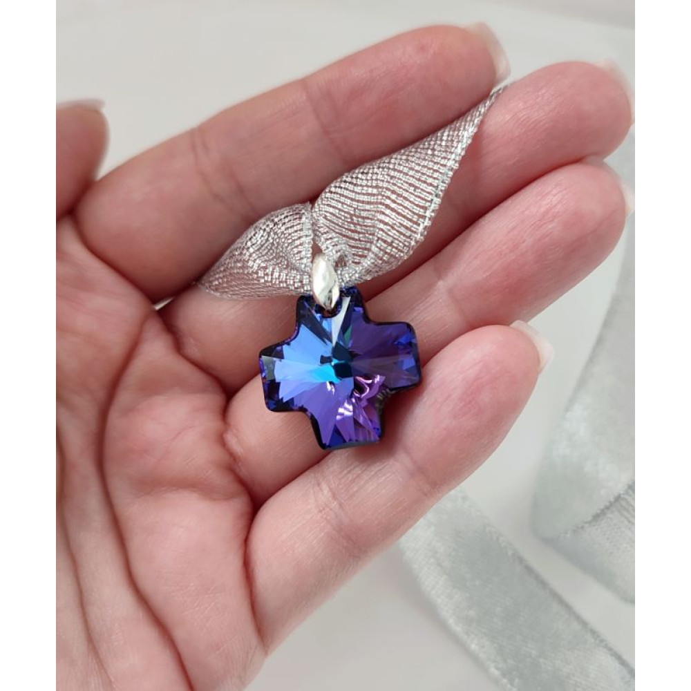 Підвіска хрестик Swarovski Heliotrope