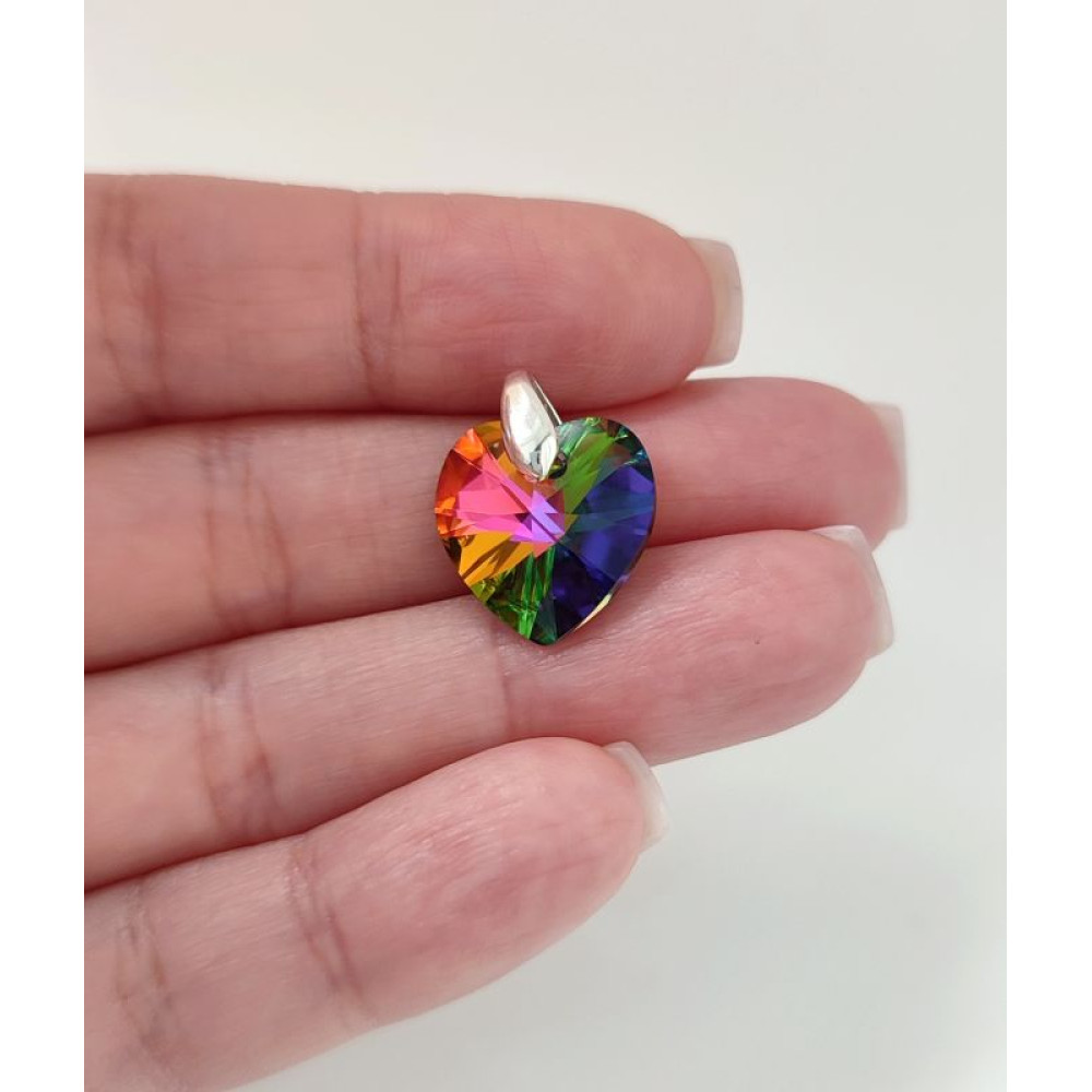Підвіска серце 14мм Swarovski Vitrail Medium