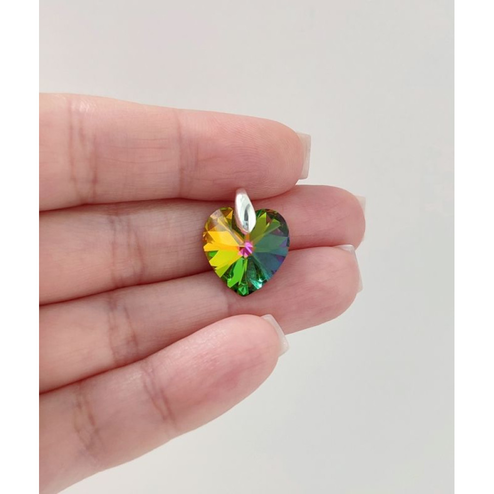 Підвіска серце 14мм Swarovski Vitrail Medium