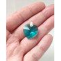 Підвіска серце 18мм Swarovski Blue Zircon