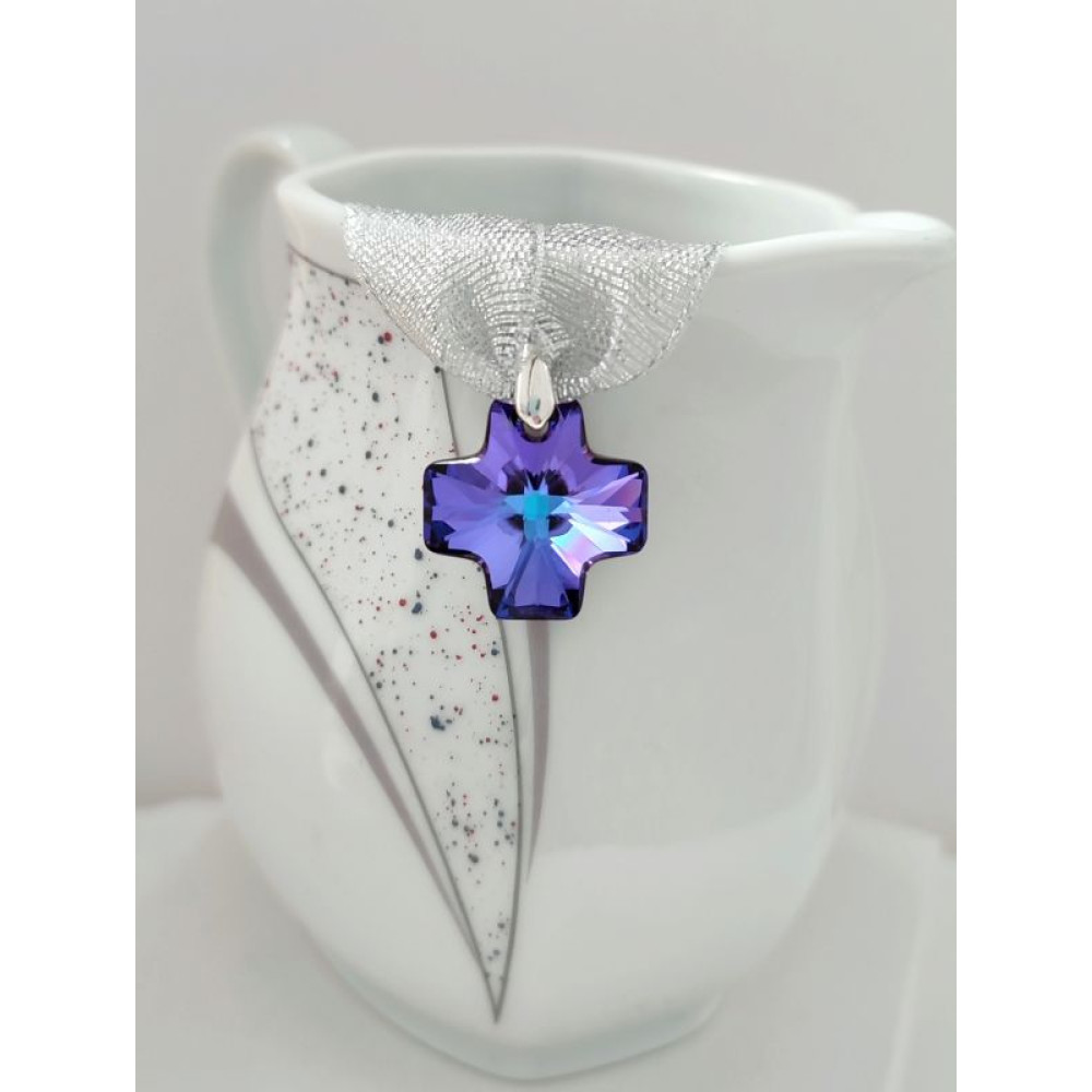 Підвіска хрестик Swarovski Heliotrope