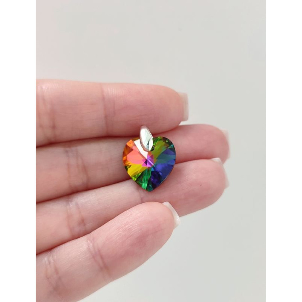 Підвіска серце 14мм Swarovski Vitrail Medium