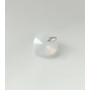 Підвіска серце 18мм Swarovski White Opal