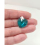Підвіска серце 18мм Swarovski Blue Zircon