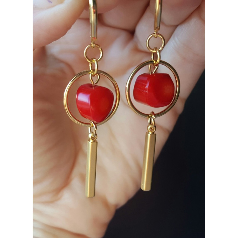 Сережки з коралами Пристрасть