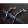 Сережки Purple с перлами Сваровськи
