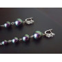 Сережки Purple с перлами Сваровськи