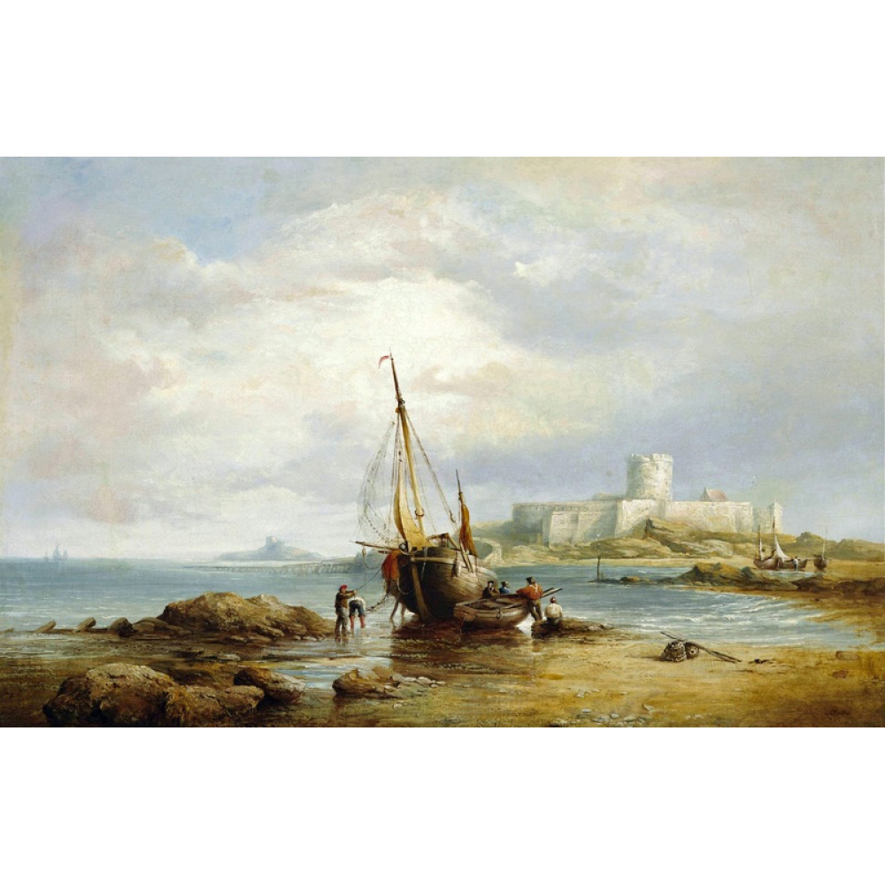 View of St Aubins Fort, St Aubins Bay, Jersey
