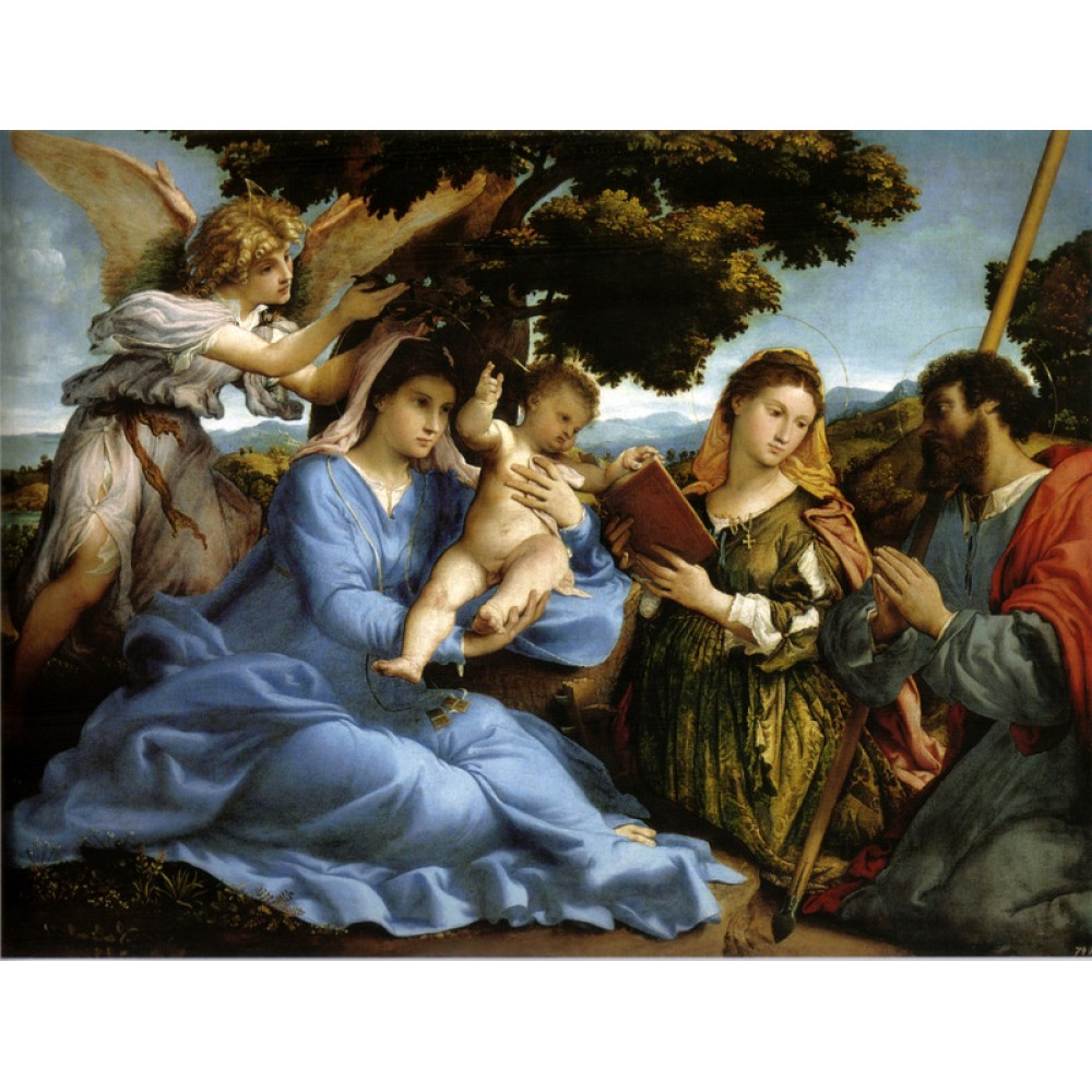 Madonna and st catherine of alexandria st james the greater and an angel