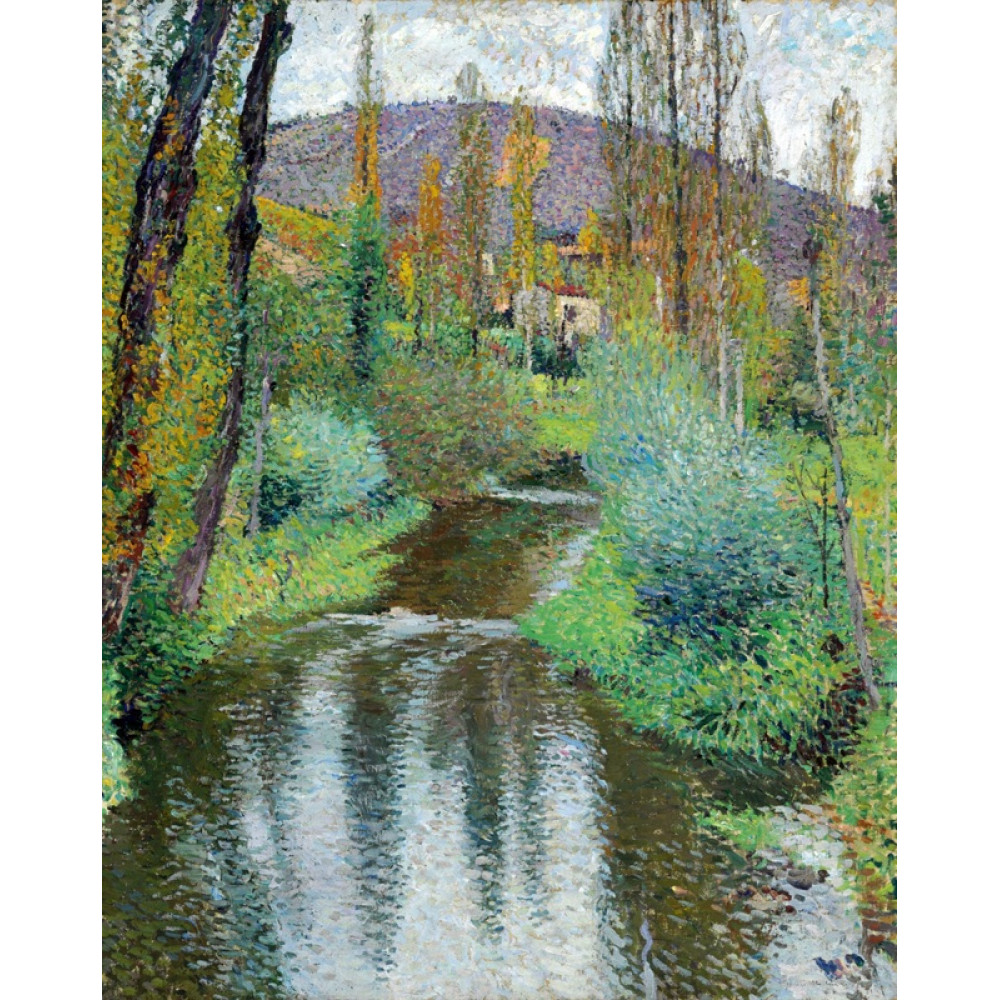 Le vert et les premiеres maisons de Labastide іmpressionist