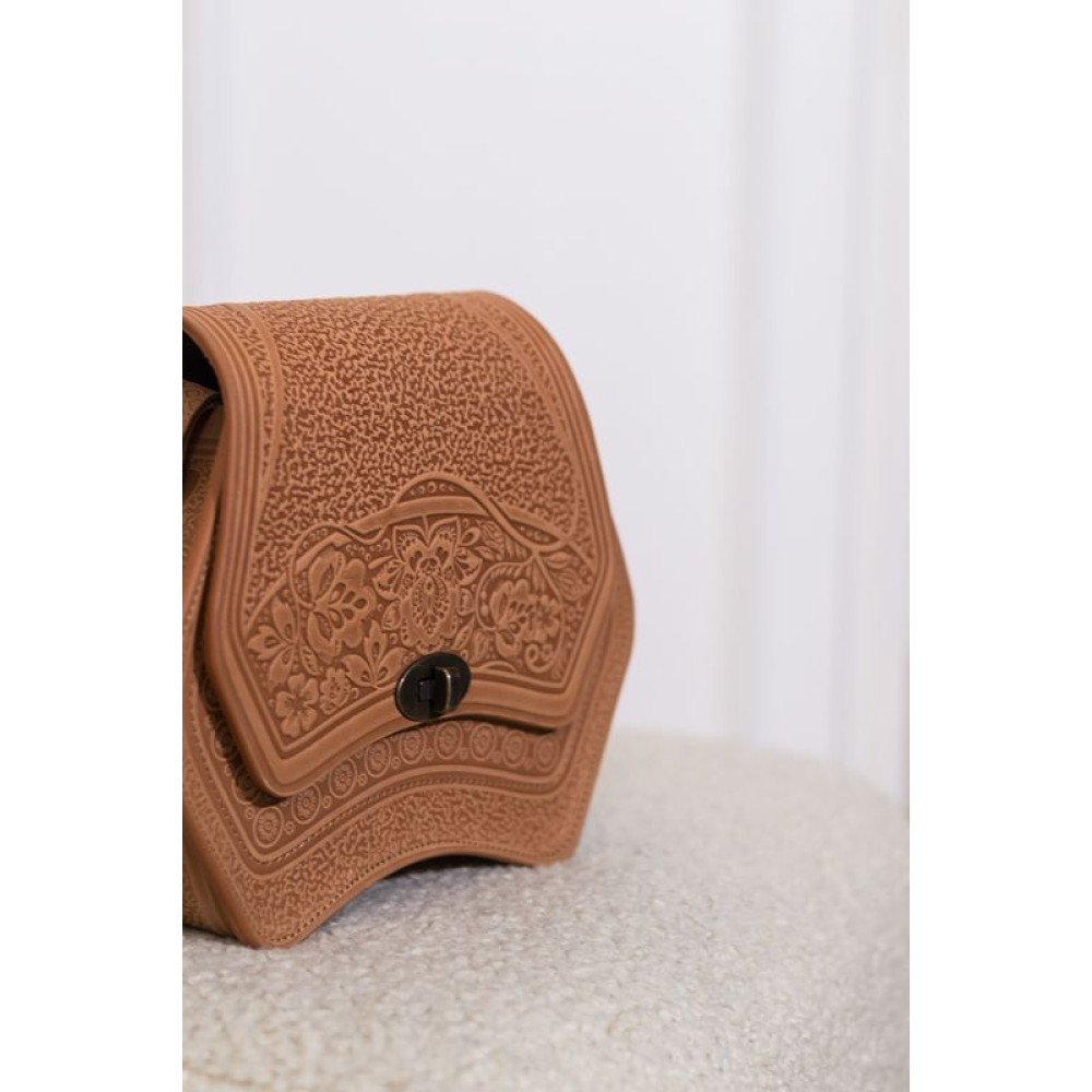 Сумка із натуральної шкіри ручної роботи "Модерн" Рудий