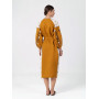 Лляна сукня з рослинним орнаментом April Yellow