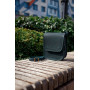 Сумка чоловіча шкіряна через плече ручної роботи, темно-зелена