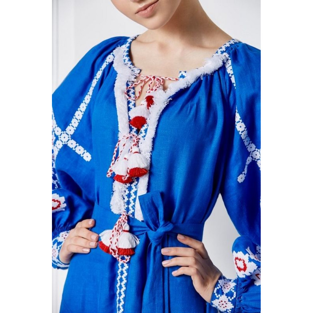 "Золото" синя міді-сукня